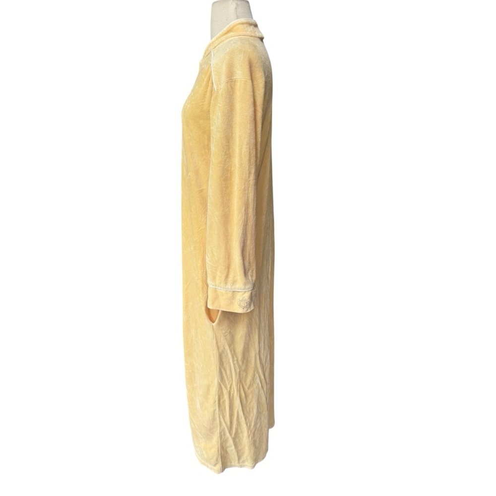 1980s Christian Dior Terrycloth Front Half Zip, Monogrammed, White Rope Trim Rob - Picture 5 of 7